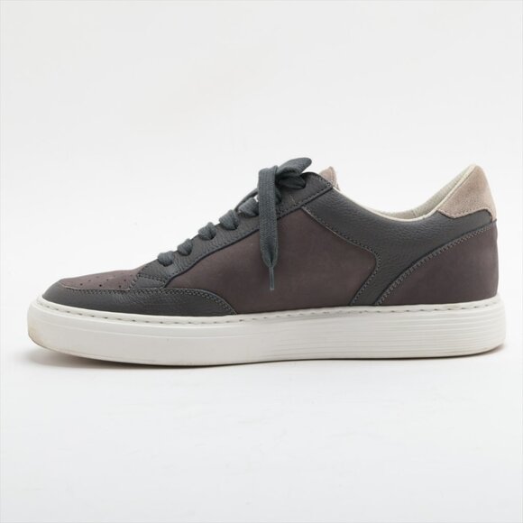 Brunello Cucinelli Leather Suede Sneaker Brown x Gray - Picture 5 of 15